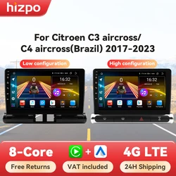 Radio 2DIN Android Auto CarPlay para Citroen C3 C4 Aircross
