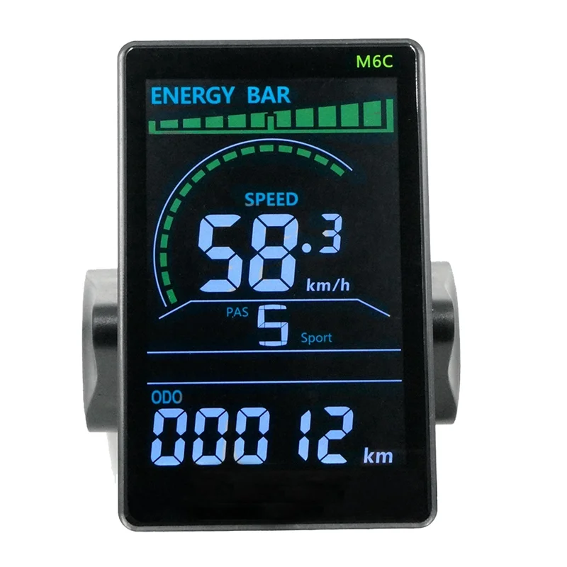 Medidor de pantalla LCD para bicicleta eléctrica AEF3-M6C, 24V-60V, Panel LCD para patinete eléctrico, piezas de pantalla a Color con USB para bicicleta eléctrica de montaña (5PI - imagen 5