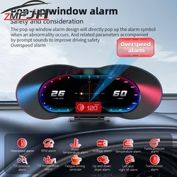 Pantalla OBD2 y GPS para coche con velocímetro y medidor de pendiente