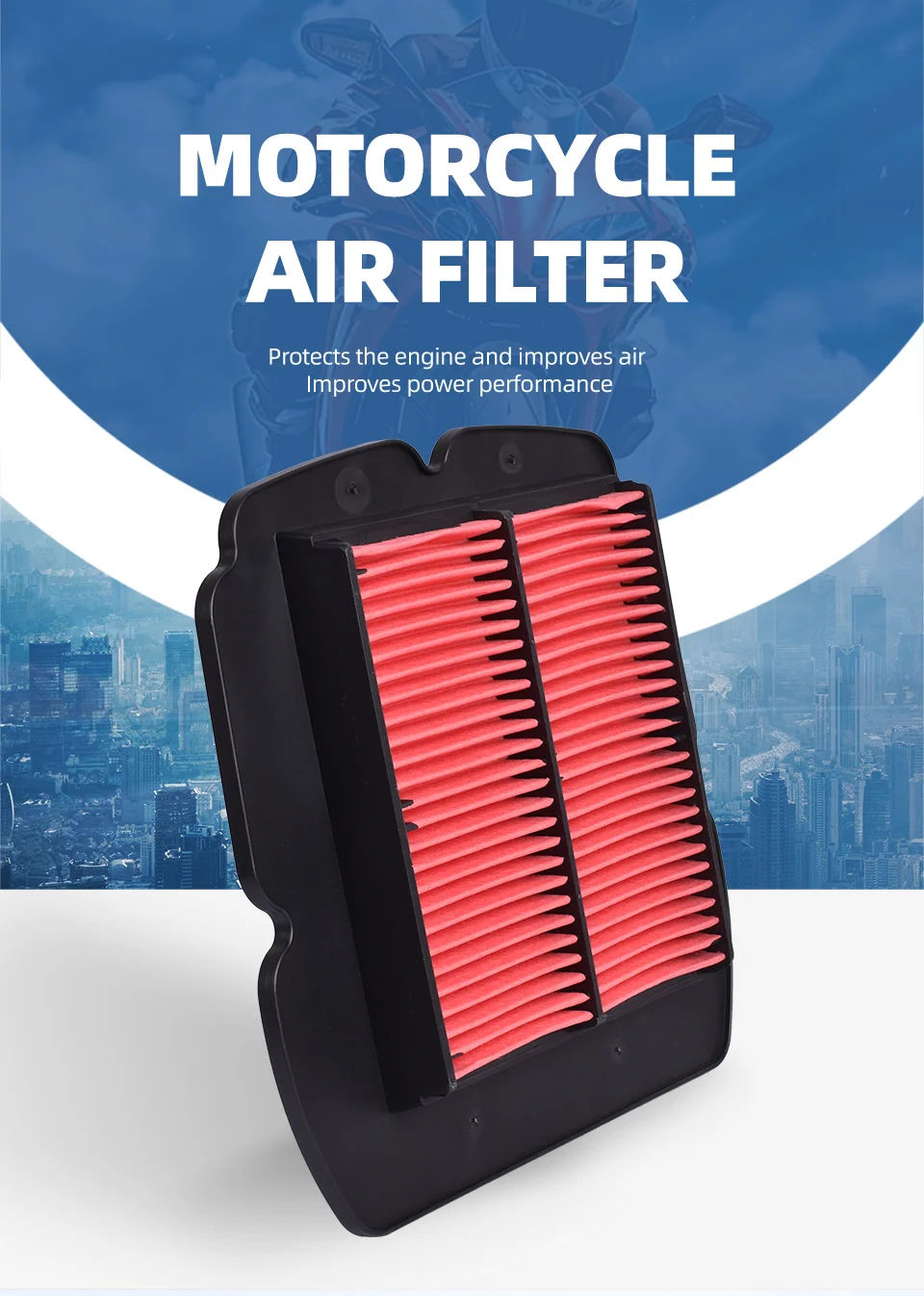 Filtro de aire ASDL compatible con motocicletas Suzuki