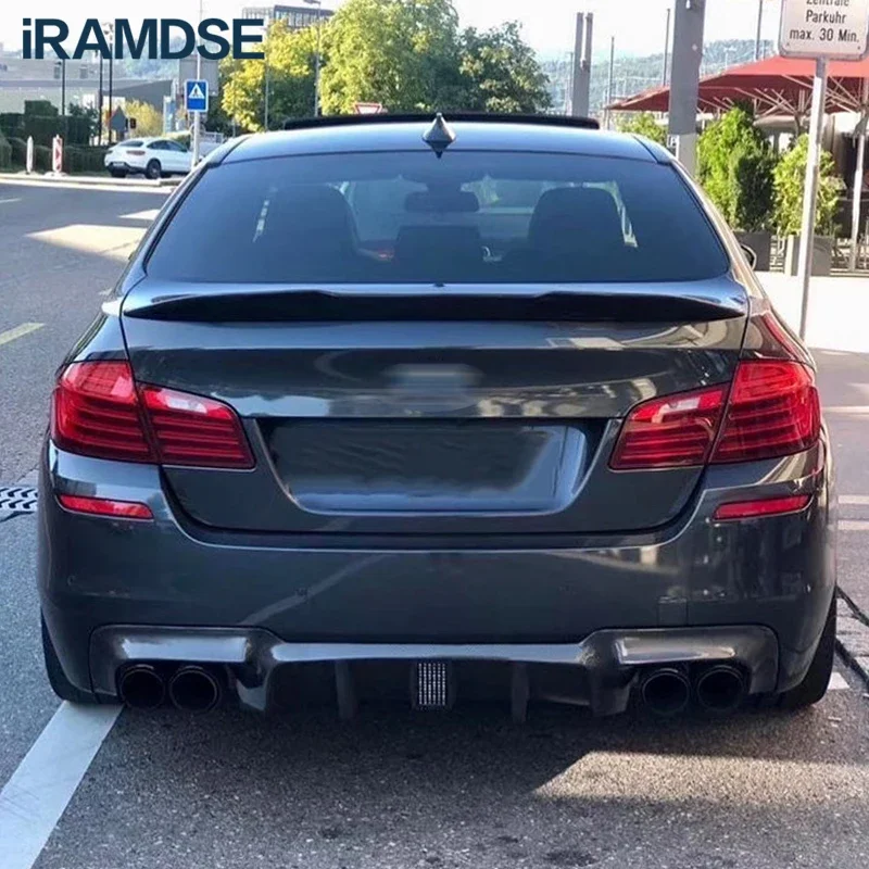Alerón para BMW Serie 5 F10 ala trasera de cola de pato pintura de carbono 2010-2017 año tipo PSM sedán accesorios para maletero - imagen 2