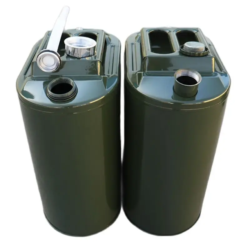 Bidón jerrycan de acero inoxidable con soporte y caño de aluminio
