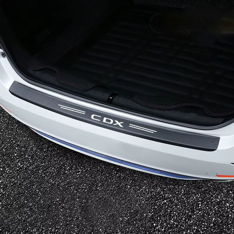 Protector adhesivo de parachoques trasero efecto carbono para Acura - imagen 5