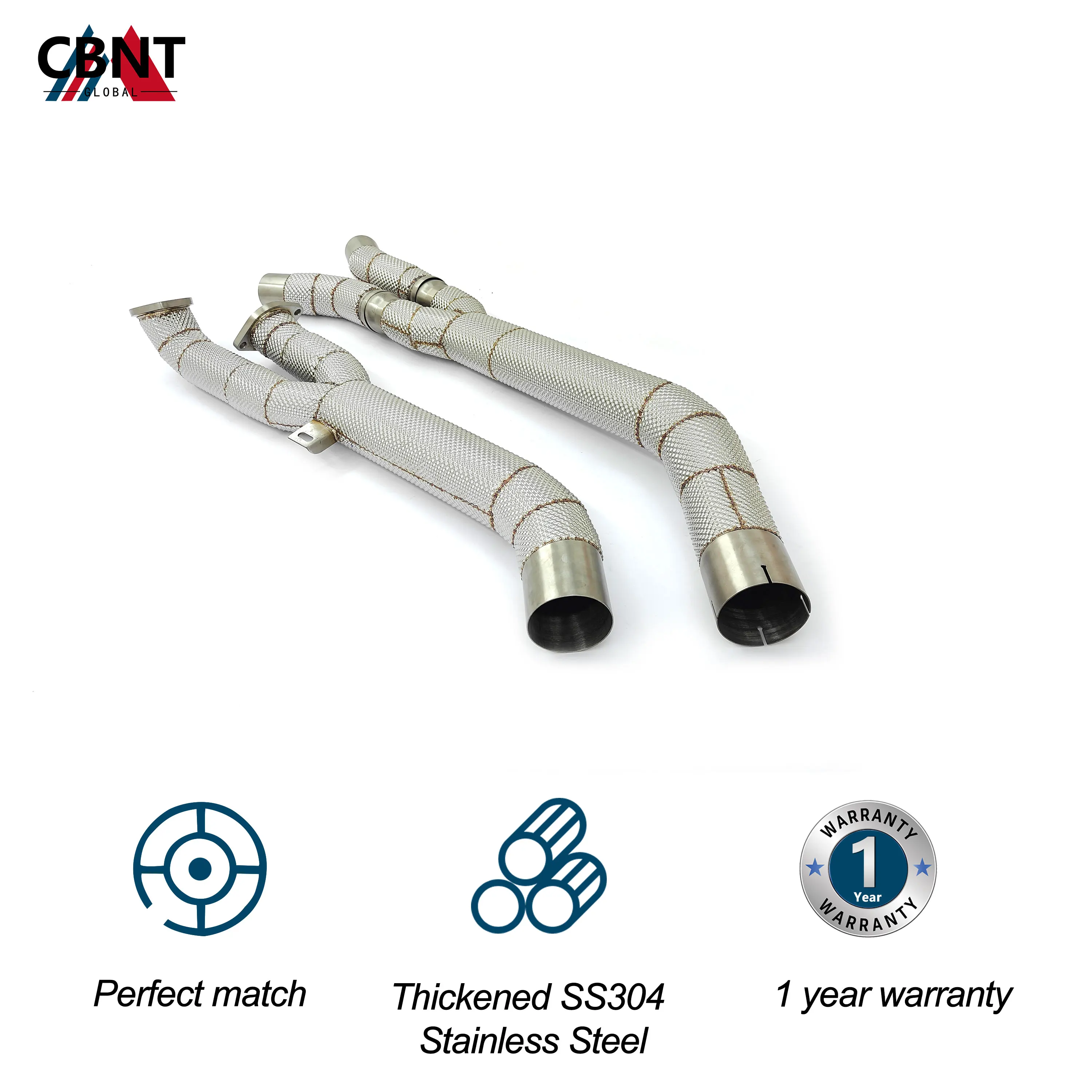 CBNT, envío rápido, tubo central individual de escape para BMW S58 M3 G80 G82 M4 3,0 T, tubo de escape de rendimiento, tubo central de 89mm con protector térmico - imagen 2