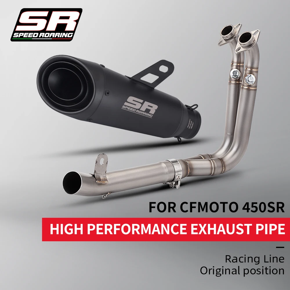 Tubo de escape frontal inoxidable para CFMOTO 450SR/450SS/450NK - imagen 3