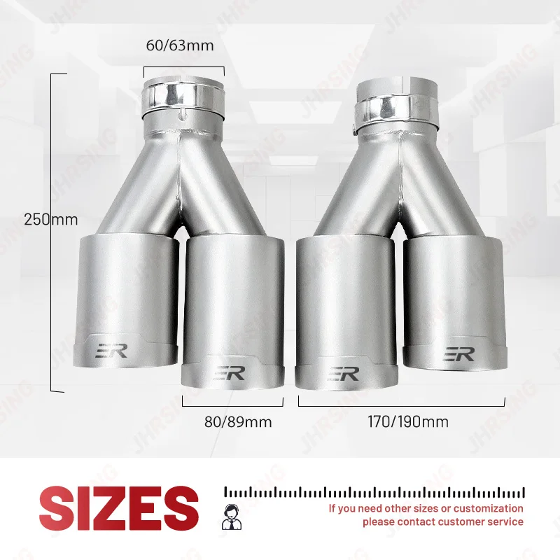 Embellecedor de escape doble en V de acero inoxidable para BMW - imagen 2