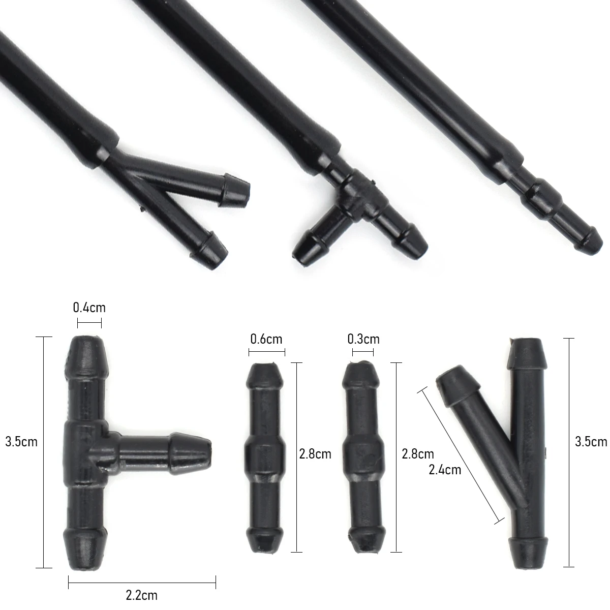 Tubo manguera lavaparabrisas universal 2m con boquillas y conector T - imagen 4