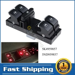 5ND959857 Interruptor elevalunas eléctrico VW Golf V VI Passat CC