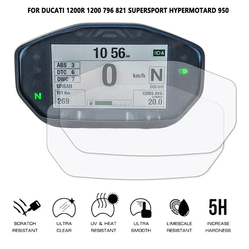 Película protectora de pantalla para salpicadero DUCATI Multistrada Hypermotard Monster