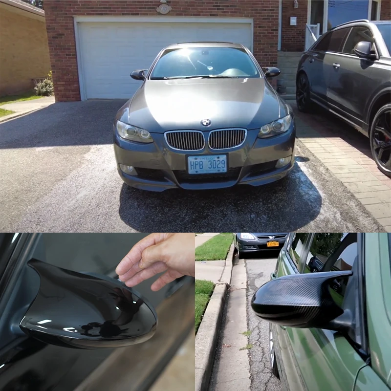 Tapa retrovisor lateral de fibra de carbono brillante BMW Serie 3 E90-E93 - imagen 5