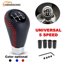 Perilla cambios cuero roja Universal 5 velocidades M8 M10 M11 M12