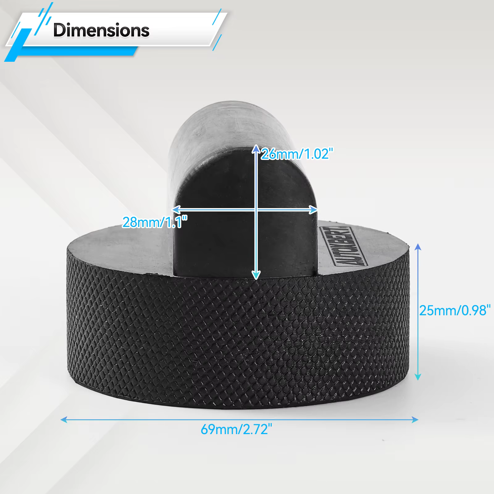 Pads de elevación Audi A6 A7 S6 S7 RS6 RS7 R8 TT – Soportes goma antideslizantes - imagen 2