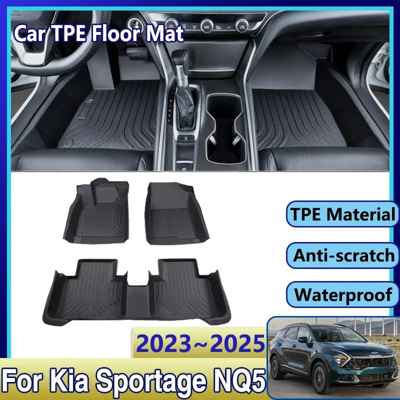 Alfombrillas traseras Kia Sportage NQ5 TPE impermeables 2023-2025