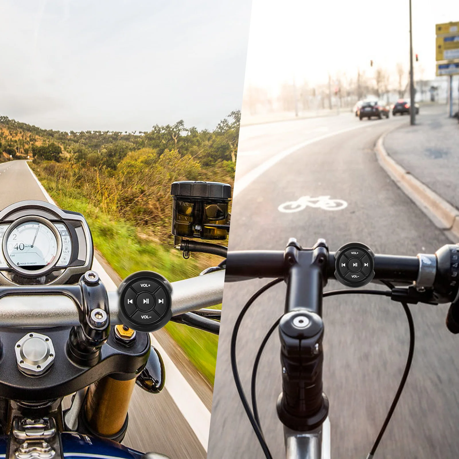 Mando Bluetooth para volante de coche y moto, control música - imagen 3