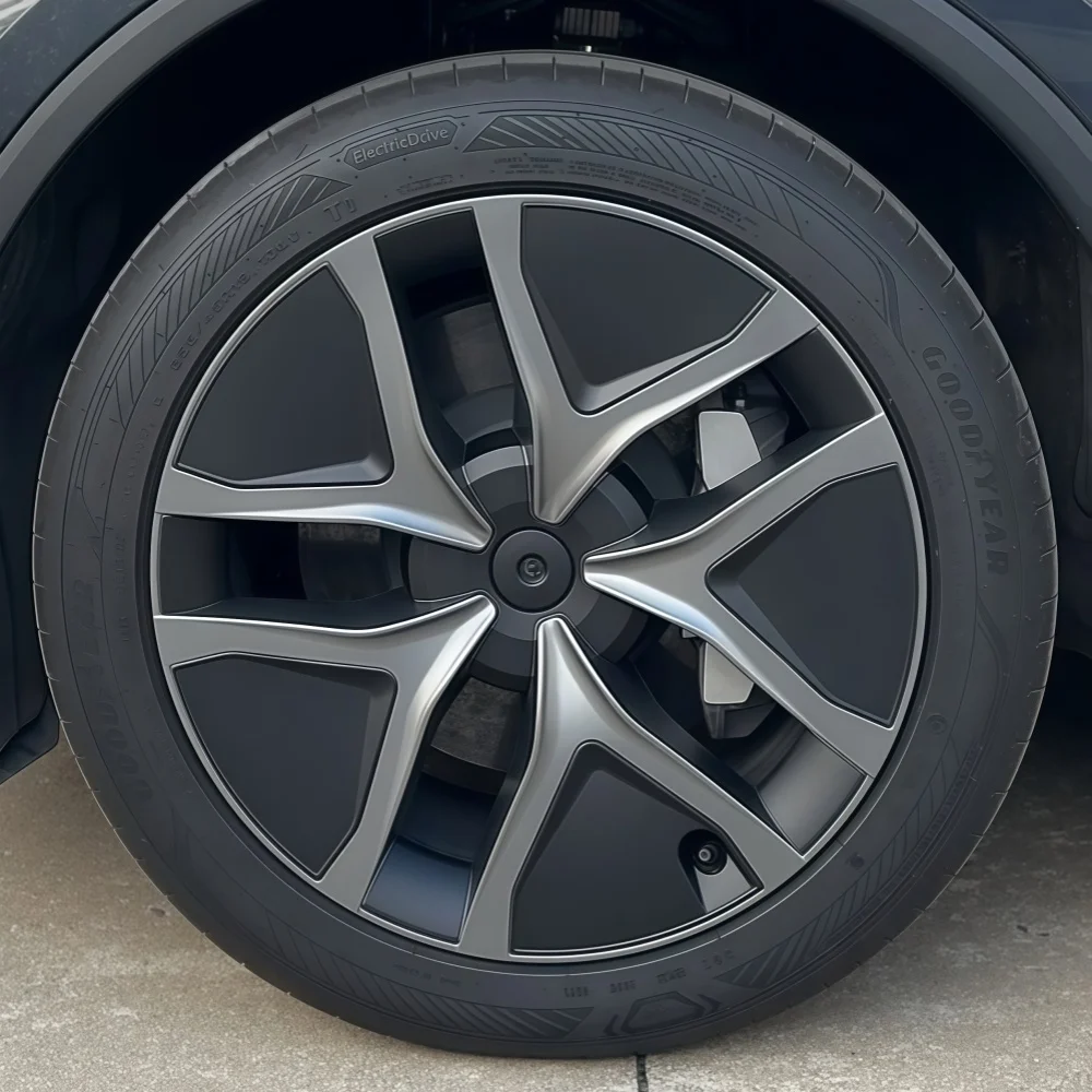 4 Uds. Tapacubos de rueda Juniper 2025 de 19 pulgadas, cubierta de rueda de repuesto para coche, tapacubos de automóvil, llanta completa para coche Tesla modelo Y, accesorios - imagen 3