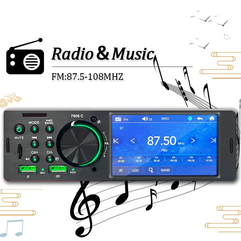 Autoradio 1 DIN Hippcron táctil Bluetooth MP3 mando a distancia - imagen 4