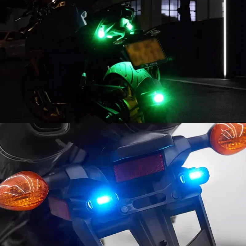Mini luz LED anticolisión con carga USB de 8 colores para motocicleta y bicicleta, luces estroboscópicas para Dron de 5V, luz de señal de advertencia intermitente - imagen 2