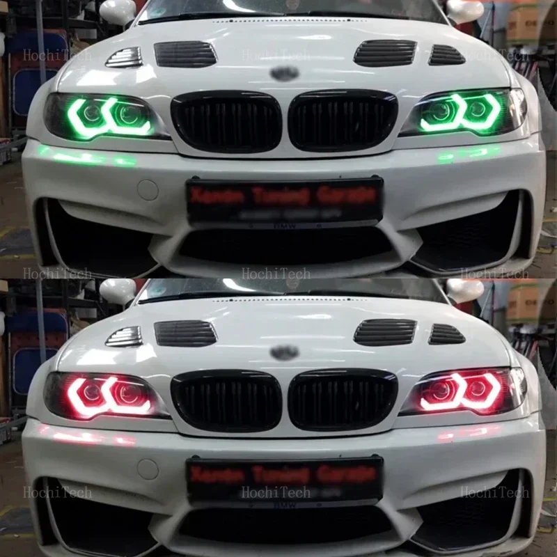 Ojos de ángel LED RGB con app estilo M4 para BMW E46 Coupé/Cabrio 2004-2006 - imagen 4