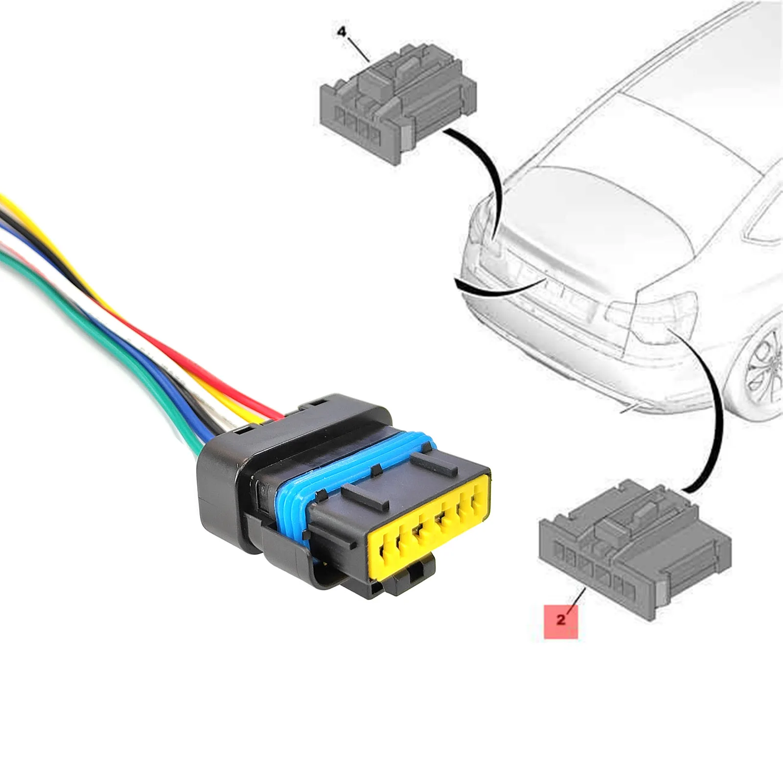 Renault Clio III MK3 Luz trasera conector 6 pines (2005-2014) - imagen 5