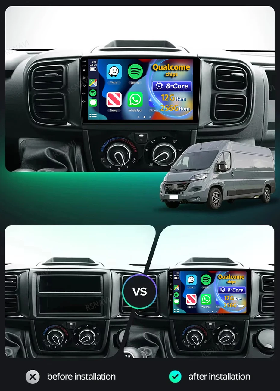 Pantalla multimedia y navegación GPS para Fiat Ducato