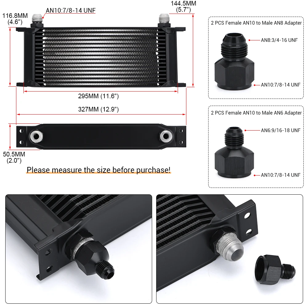 PQY Kit universal de enfriador de aceite para motor y transmisión - imagen 3