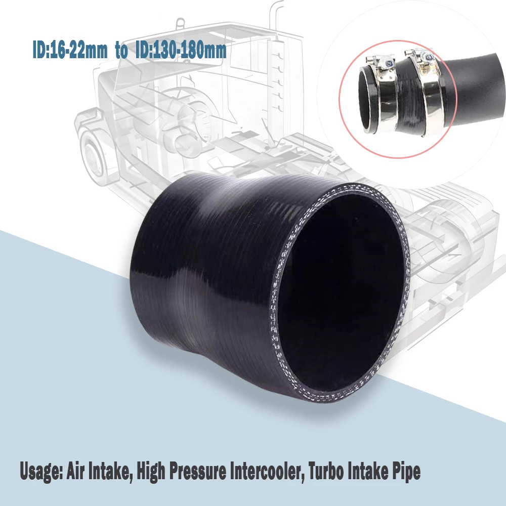 Manguera reductora de silicona recta para intercooler turbo universal - imagen 2