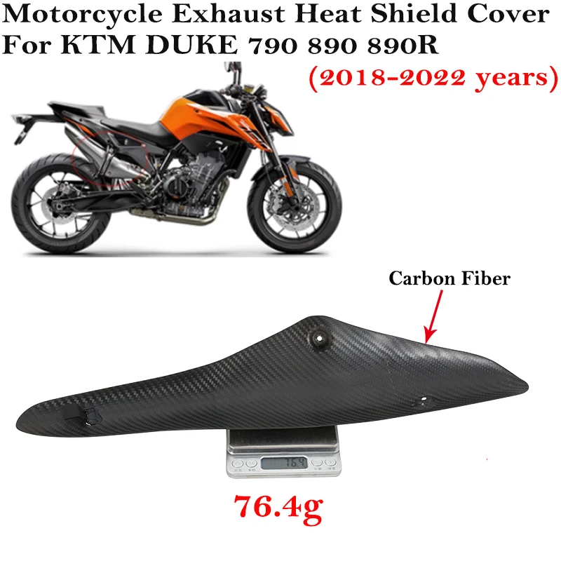 Protección Escape Fibra Carbono 3K KTM Duke 790/890