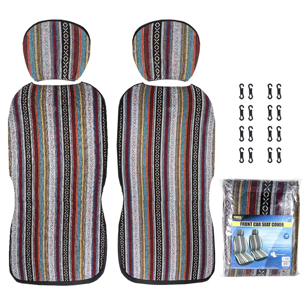 Fundas asiento coche étnico delantero doble protectoras universales - imagen 5