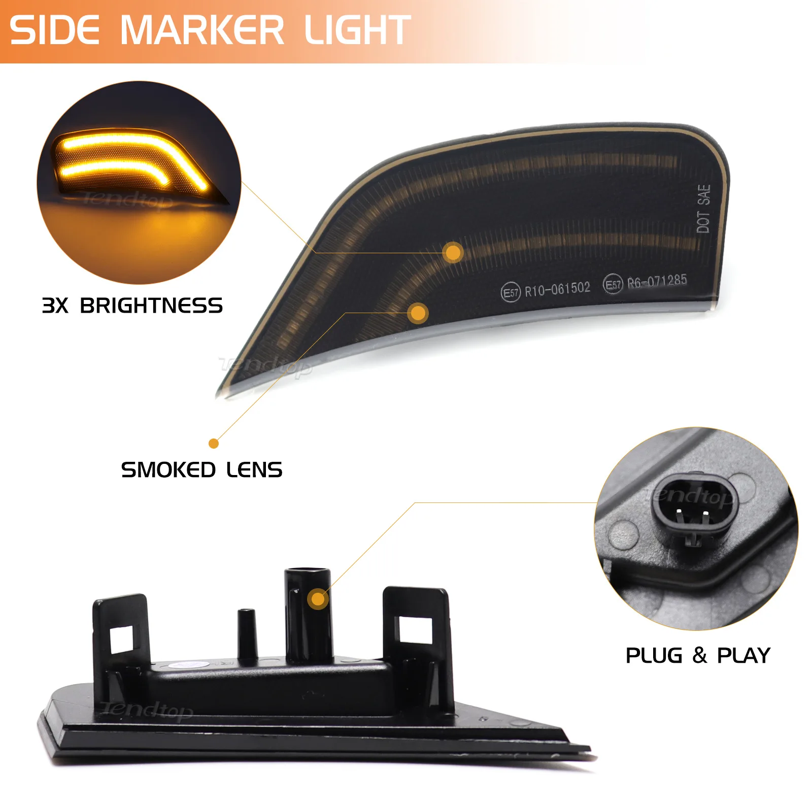 Luz posición lateral LED ámbar Chevrolet Tahoe, Yukon y Escalade - imagen 5