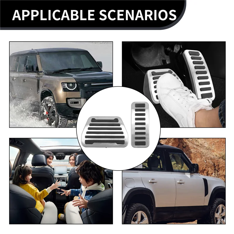 Pedales antideslizantes de acero para Land Rover Defender 110 2020 - imagen 3