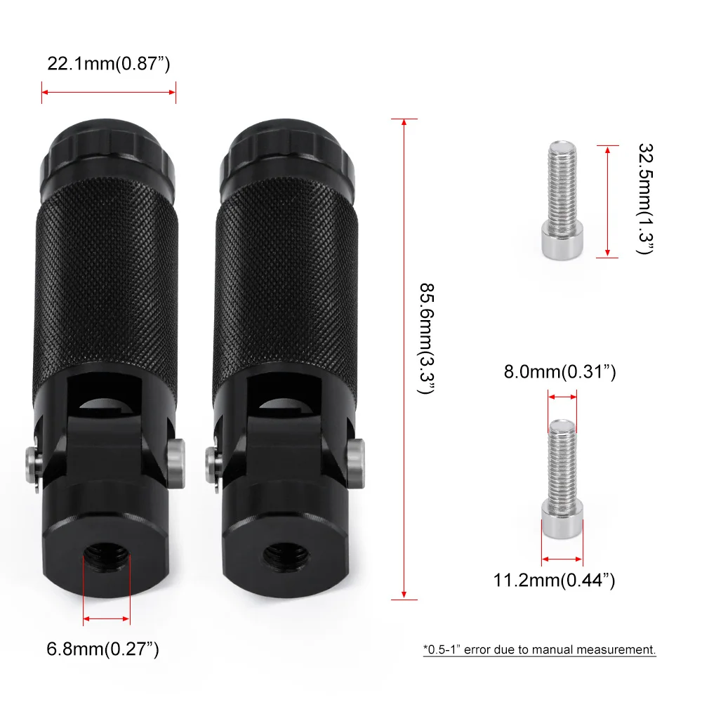 Estriberas universales plegables de aluminio CNC para moto - imagen 3