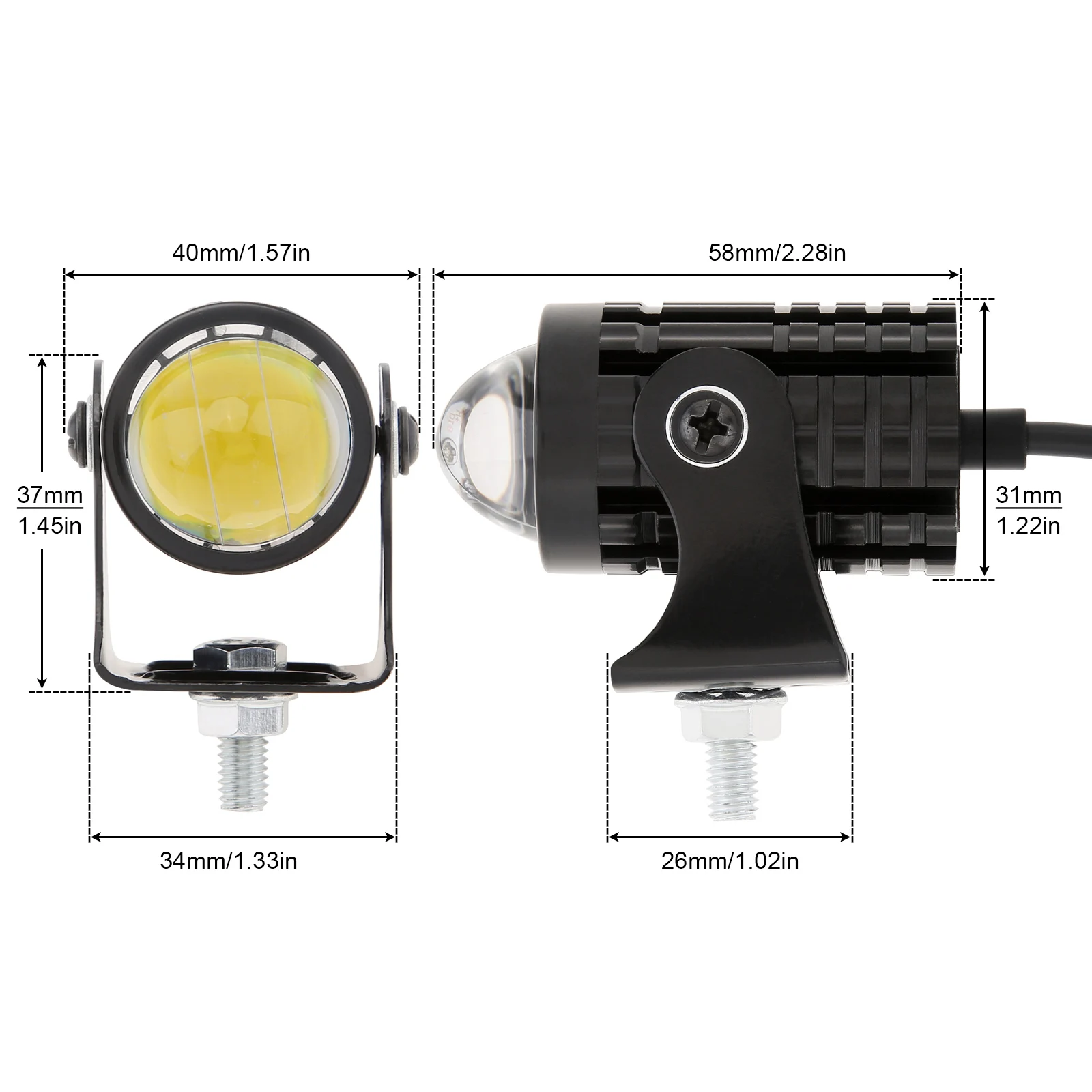 Faro LED moto 6000K doble haz alta/baja universal de repuesto - imagen 3