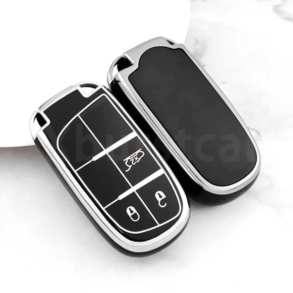 Funda llave TPU bordes plateados – Jeep Grand Cherokee Dodge Chrysler - imagen 5