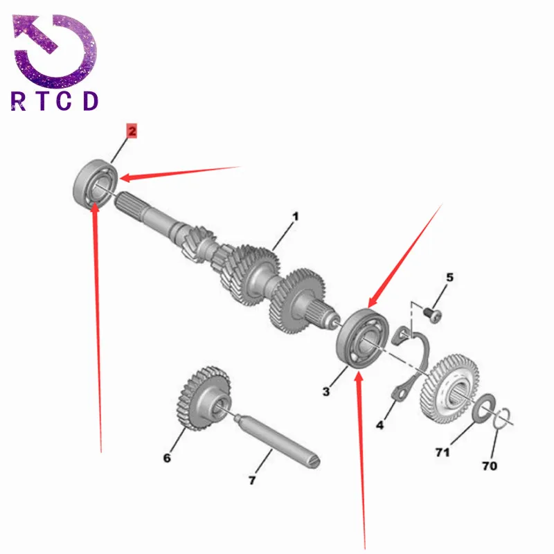 Rodamiento de caja de cambios Peugeot 206/207/307 y Citroën C2/C3 - imagen 5