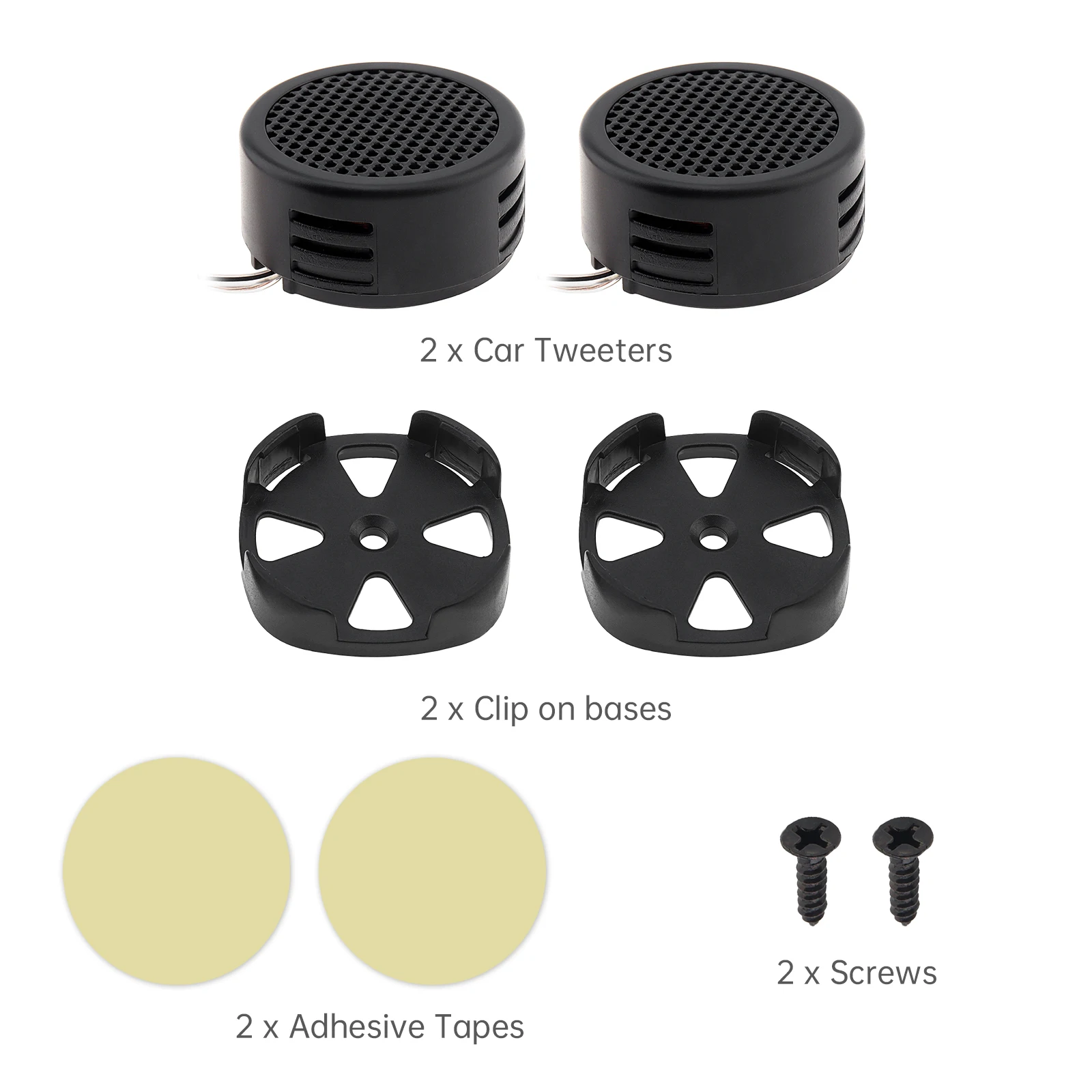 Tweeter domo mini 500W de alta eficiencia para coche – negro - imagen 3