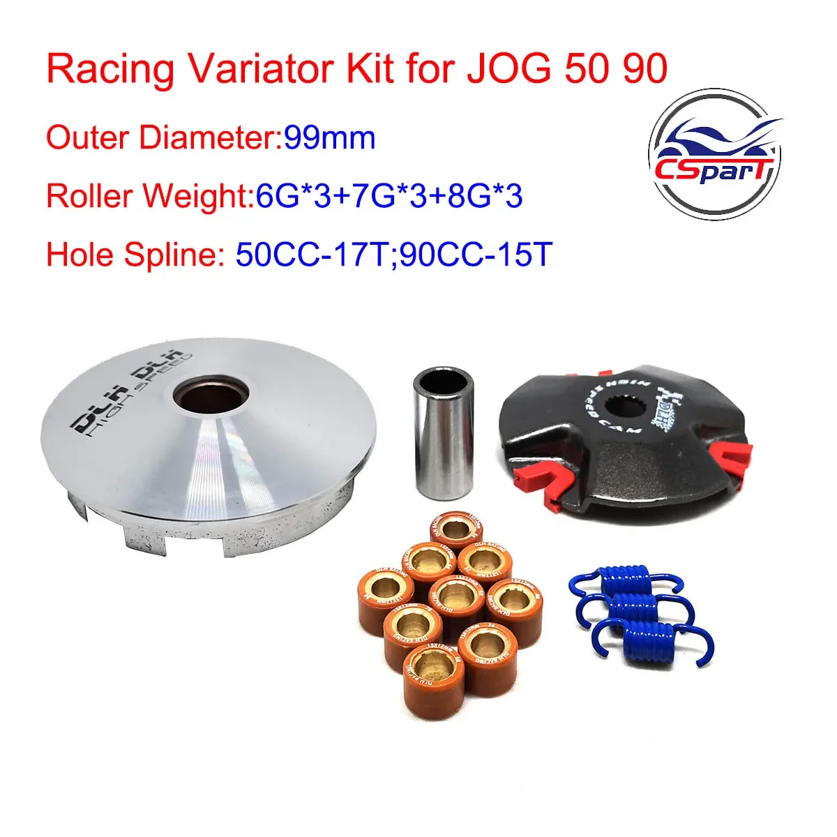 Kit variador CVT racing con polea para Yamaha JOG 50cc 90cc 100cc