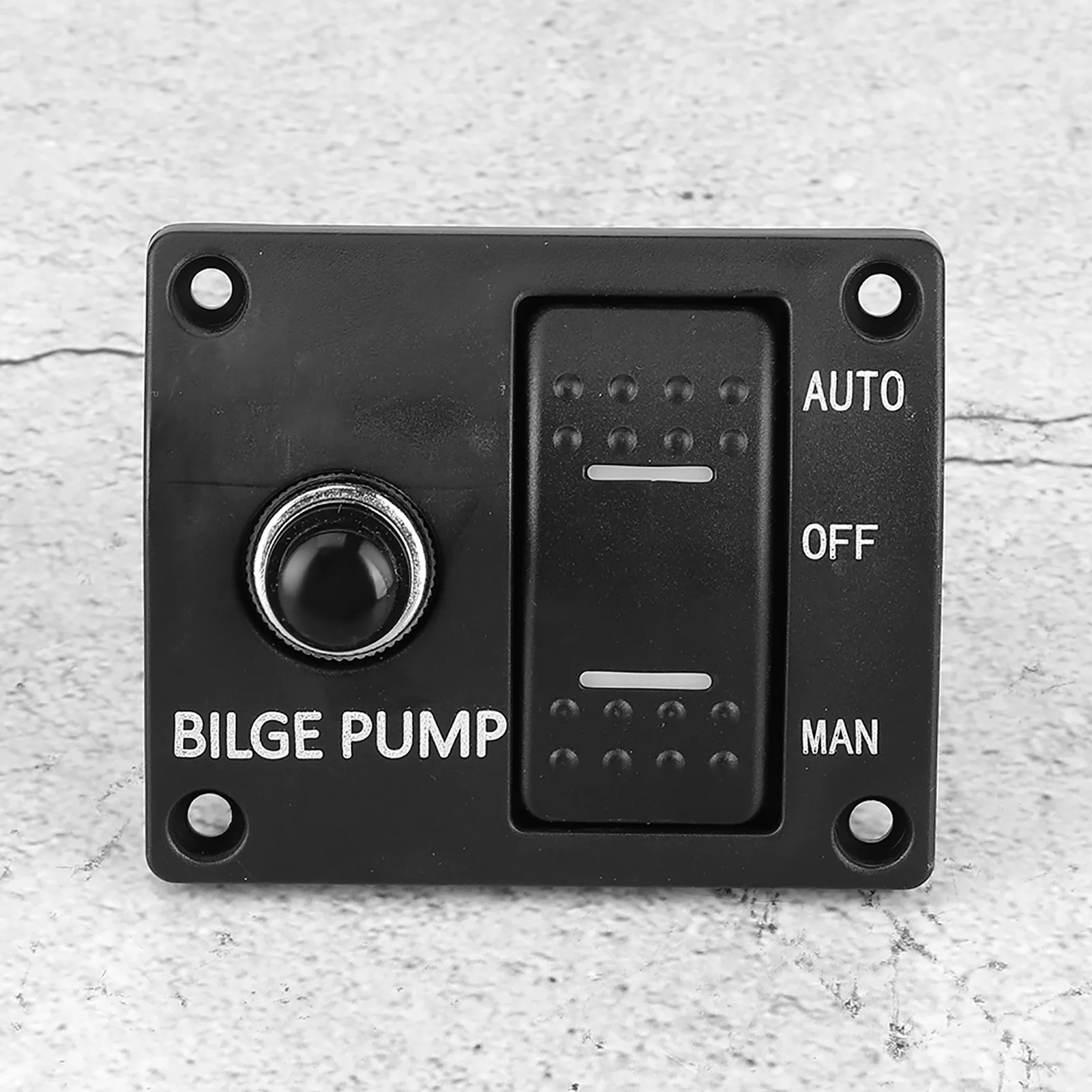 Vista frontal del interruptor con indicación LED