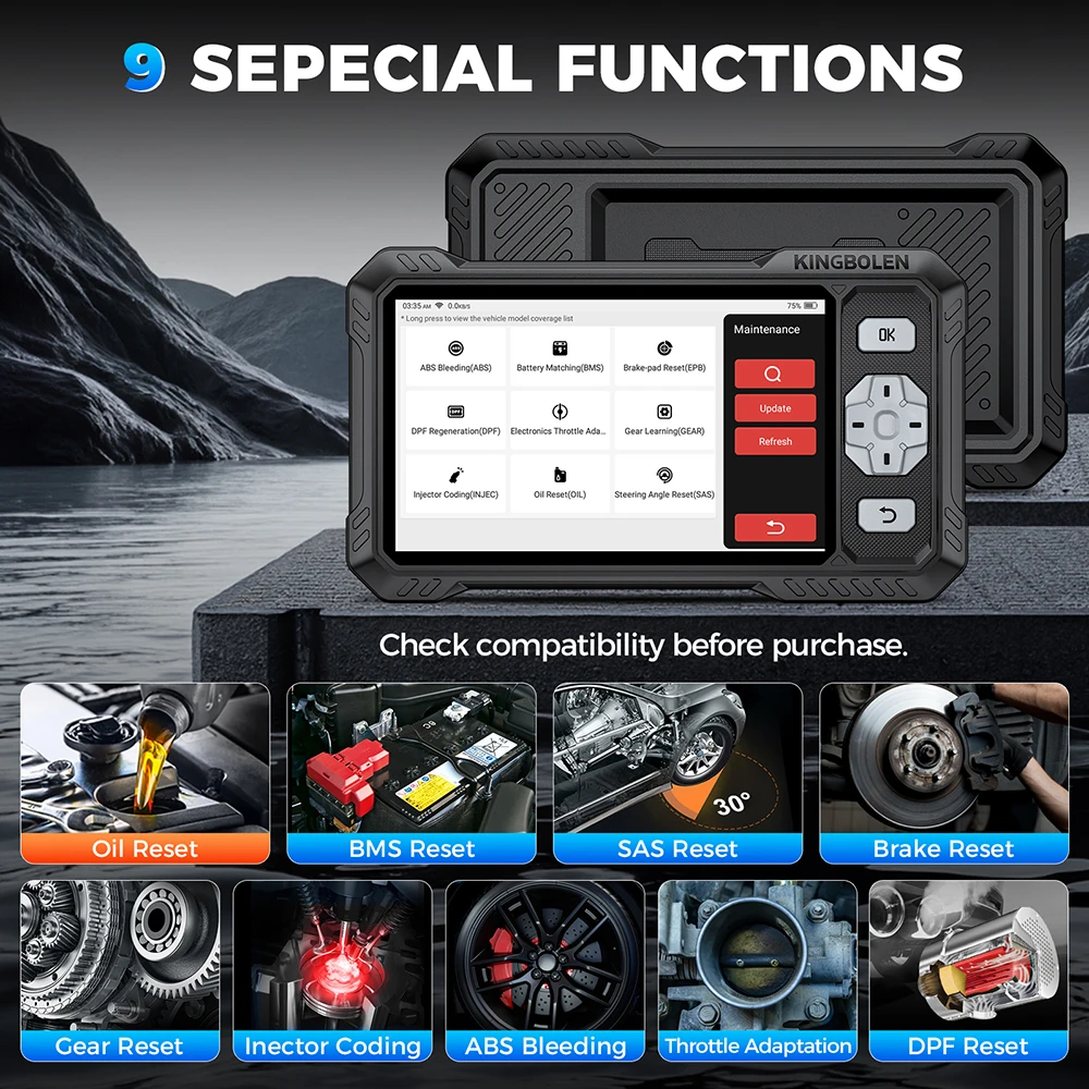 Escáner OBD2 CAN FD KINGBOLEN S608 reset FCA AutoAuth - imagen 4