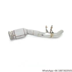 Escape deportivo de alto flujo para Jaguar XE XF XJ F-type F-pace 2.0T 2011- Bajante catcado con protector térmico