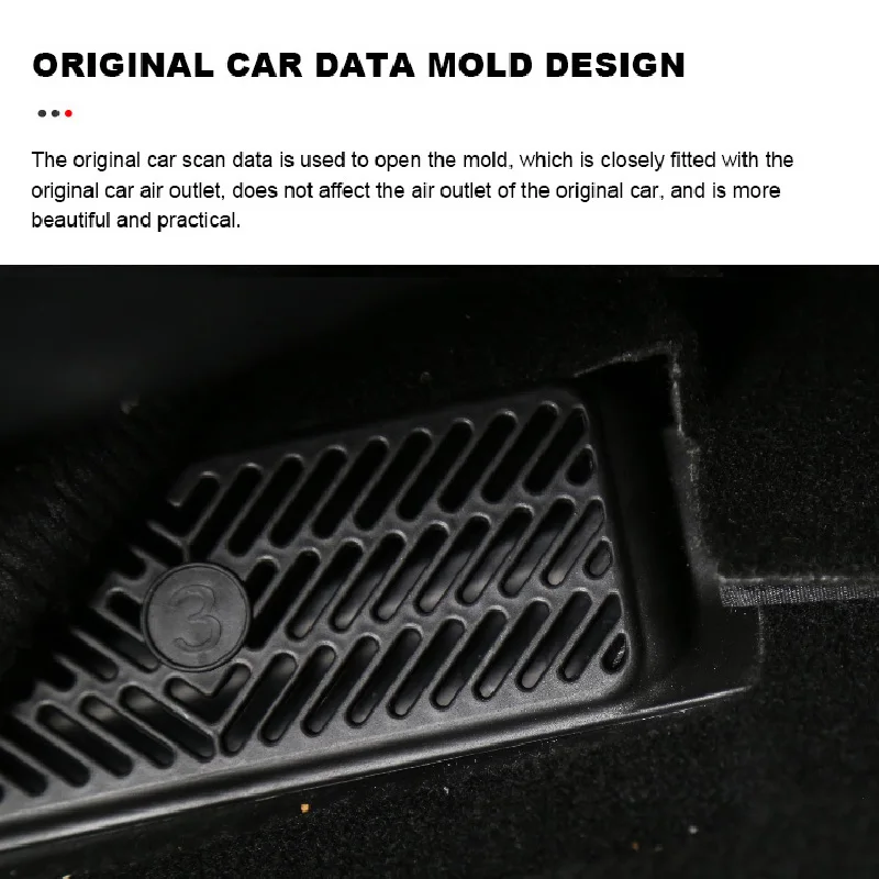 Cubierta salida aire bajo asiento Tesla Model 3 Y – hebilla mejorada - imagen 4