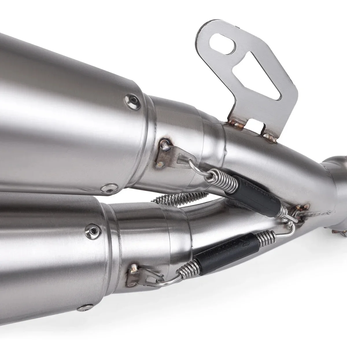 Silenciador universal de fibra de carbono de 51MM para escape de motocicleta, sección trasera, tubo de escape de doble orificio de acero inoxidable - imagen 2