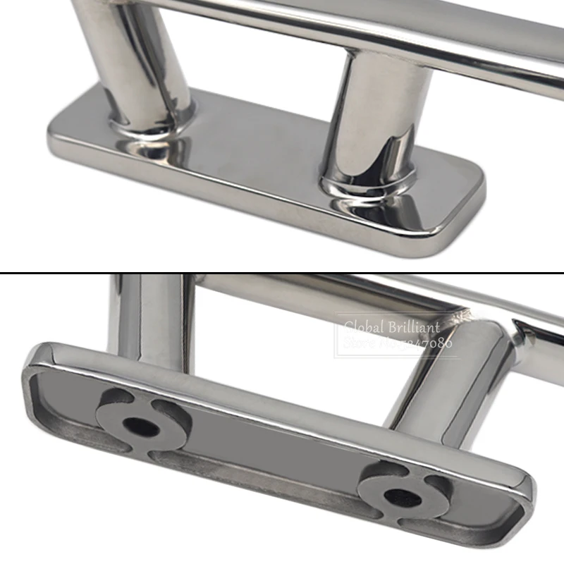 Cornamusa de amarre acero inoxidable 316 base hueca – Barco yate - imagen 3