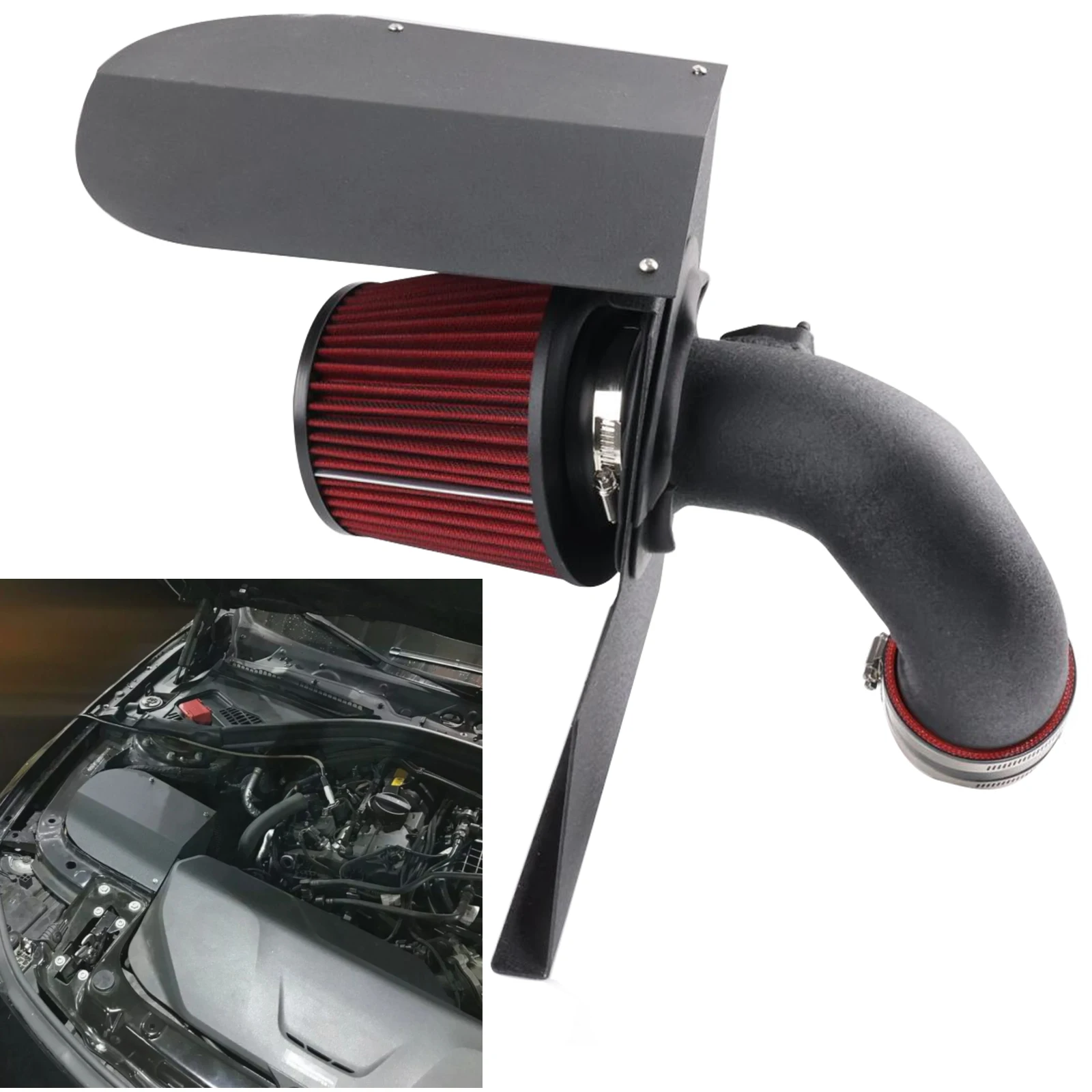 Kit de admisión de aire frío BMW B48 2.0 T con filtro térmico – 120i