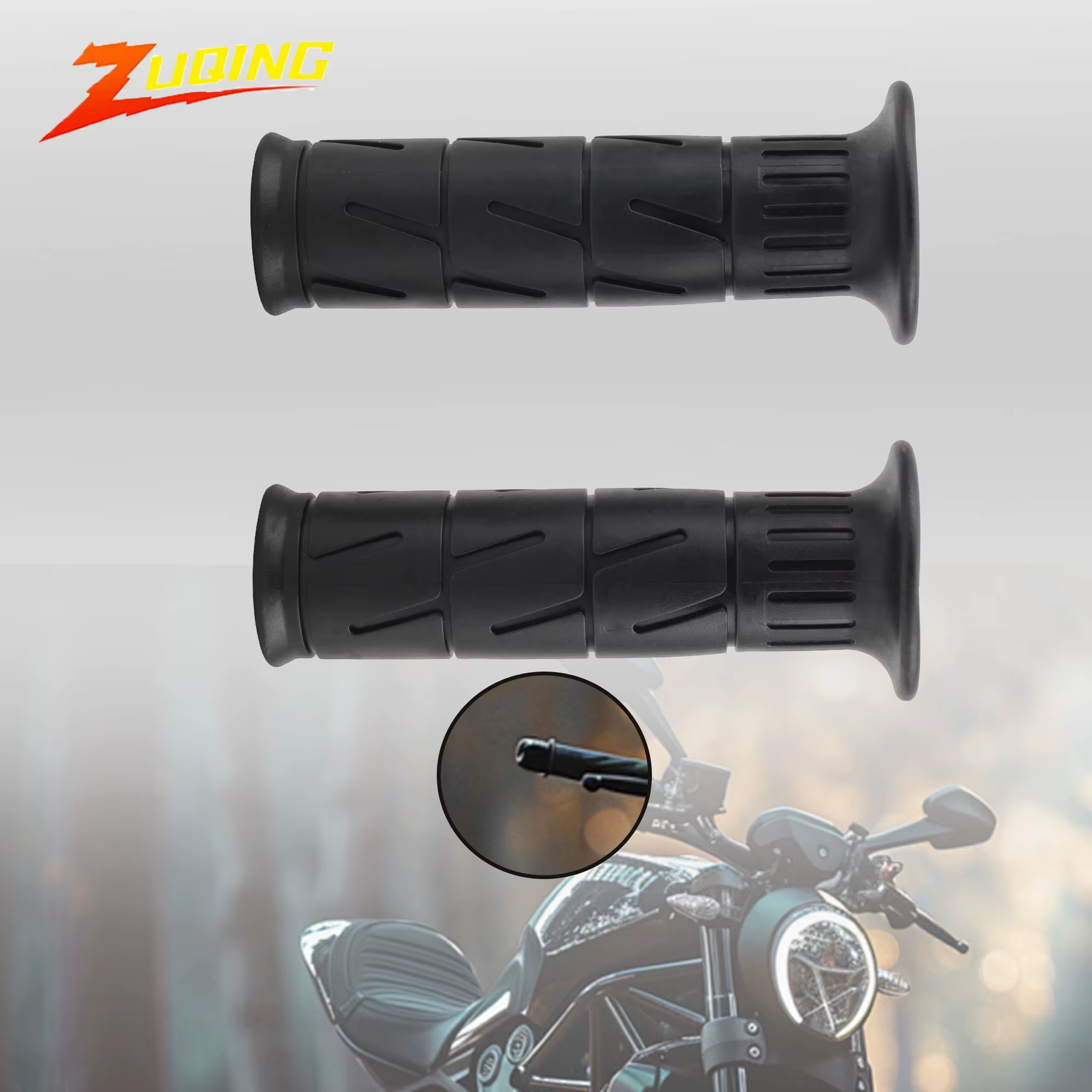 Puños universales de goma para moto 22 mm, 7/8 pulgadas