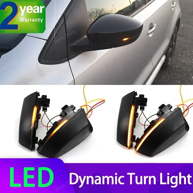 Intermitentes LED dinámicos de retrovisor para VW Polo 6R/6C