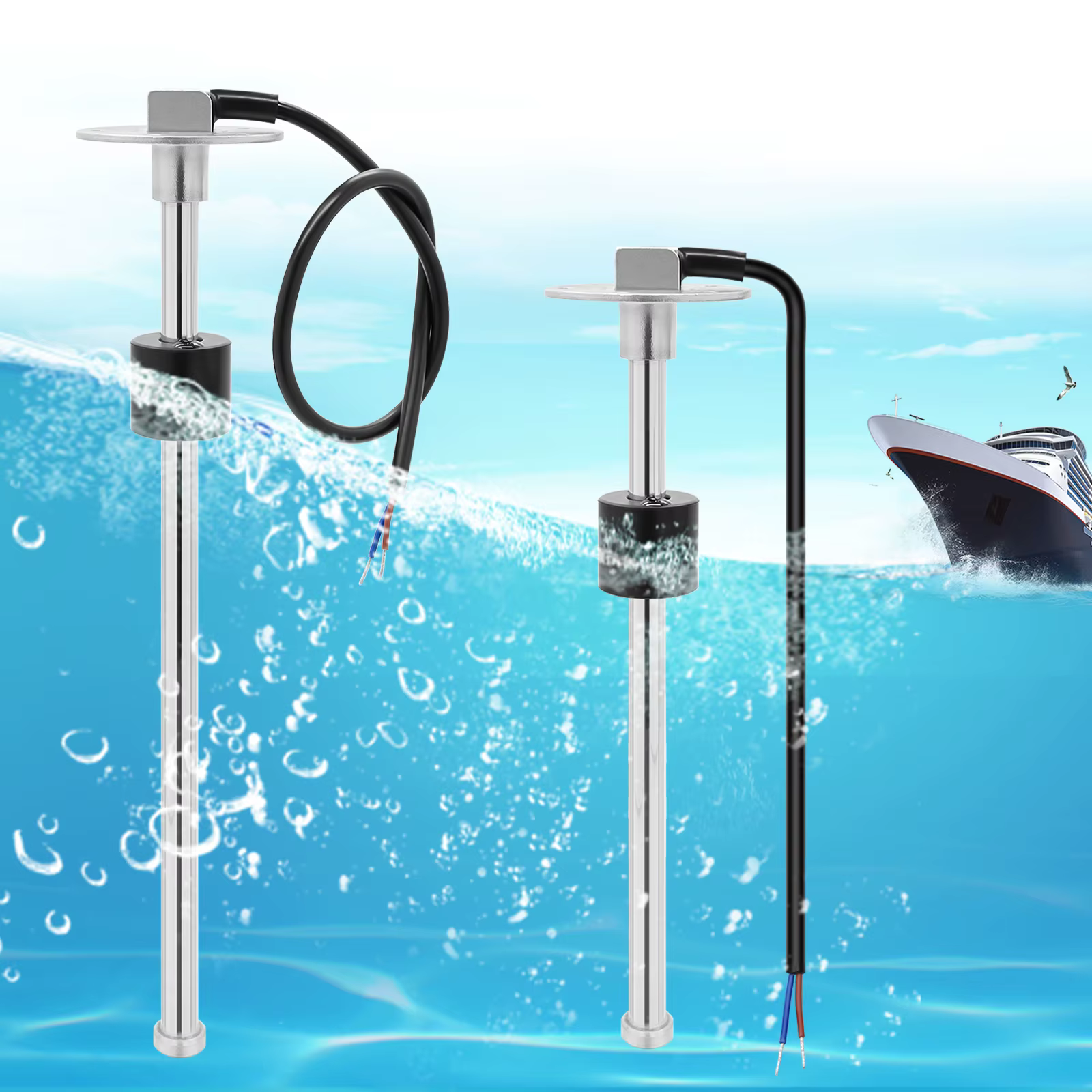 Sensor de nivel de combustible y agua universal con fijación - imagen 3