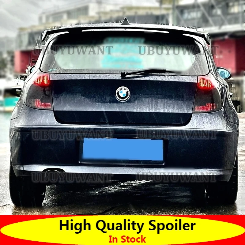 Alerón de techo para BMW Serie 1 E81 E82 E87 E88 2004-2011 alerón trasero Abs con apariencia de carbono alerón de labio Hatchback Universal - imagen 2