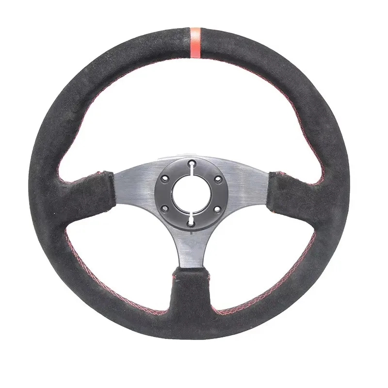 Volante racing plano 350mm piel sintética universal - imagen 4