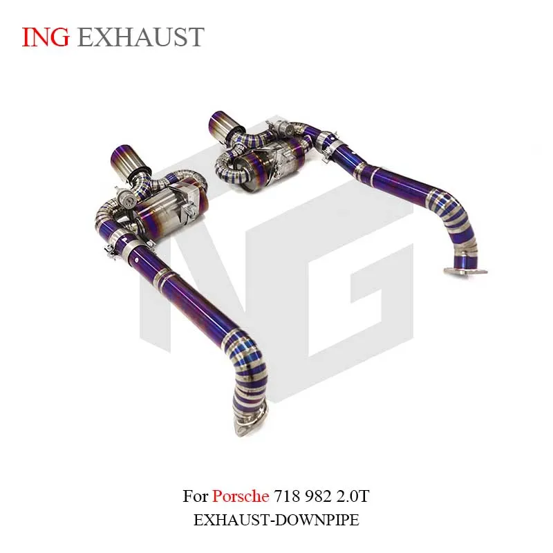 ING Catback titanio rendimiento Porsche 718 2.0 T con válvula - imagen 3