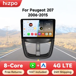 Hizpo radio doble Din con CarPlay y Android Auto – Peugeot 207/207CC